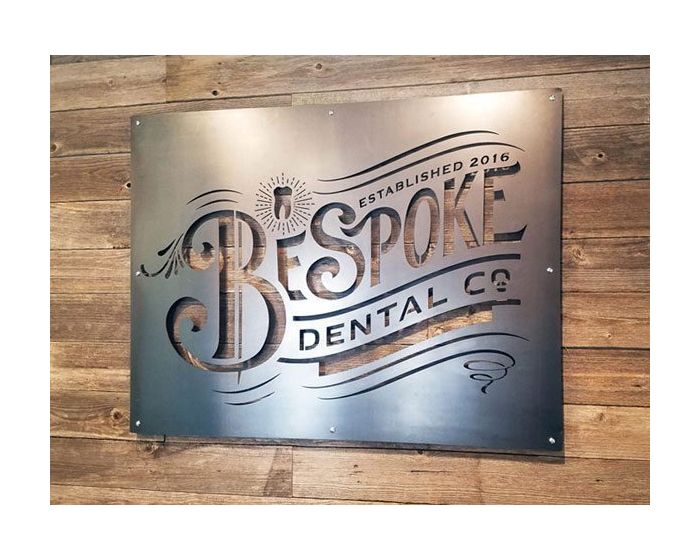 Custom steel shop signs